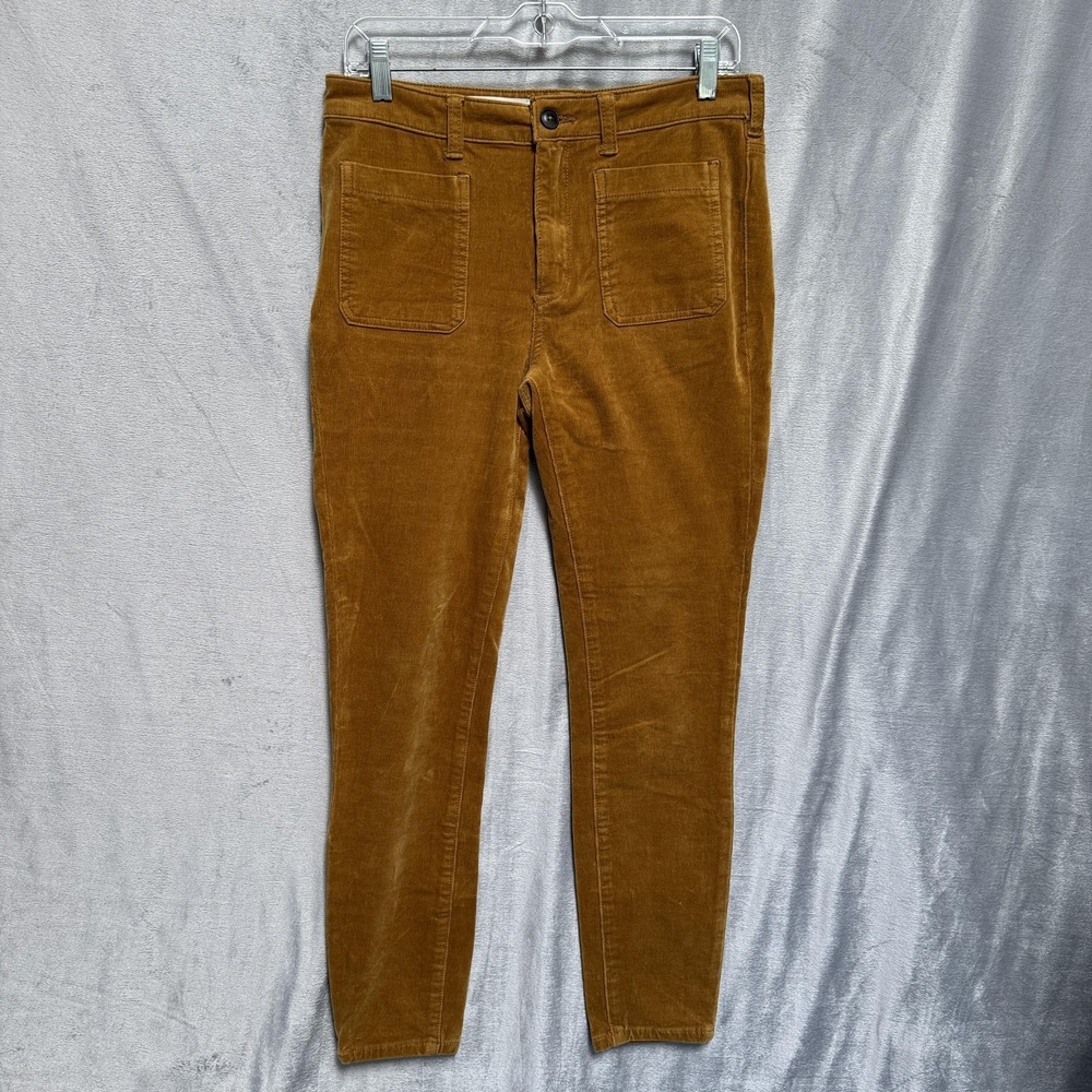 Pilcro And The Letterpress Pants Womens 28 Brown High Rise Skinny Corduroy
